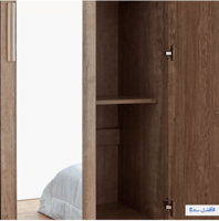 خزانة ملابس كيرفي 4 أبواب مع درجين ومرآتين – تصميم...