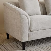 كنبة سيرينا بمقعدين مع وسادتين قماش بوكليه لون رما...