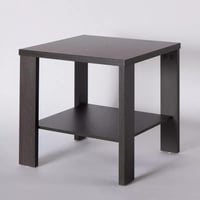 طاولة جانبية فيلوراي مربعة برف سفلي خشب هندسي لون...