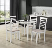 طقم سفرة خشب 4مقاعد من نوفا لون ابيض