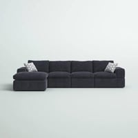 كنبة زاوية جوتا على شكل حرف L يسار قماش شانيل لون...