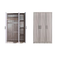 دولاب ملابس أليسيا خشب لون رمادي فاتح 3 باب بتصميم...