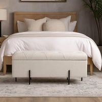 مقعد بتصميم عصري بقاعدة معدنية وتنجيد ناعم بلون أب...