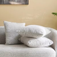 كنبة بيانكا بمقعدين مع 3 وسائد قماش بوكلية لون رما...