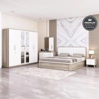 طقم غرفة نوم كينج 5 قطع من هارفارد - 180x200 سم