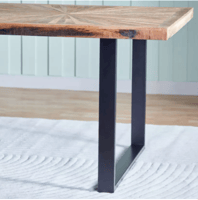 طاولة طعام 8 مقاعد من الخشب الصلب من فلوريا