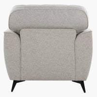 كنبة مفردة تارينزا بمساند ذراعين قماش لون رمادي بأ...