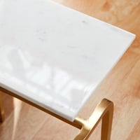 طاولة جانبية بابلوسكي بسطح من الرخام بقاعدة معدن م...