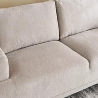 كنبة قماش بمقعدين مع وسادتين من فرنزي لون بيج