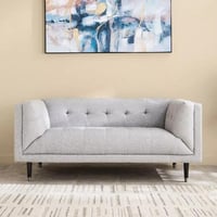 كنبة كاليستا بـمقعدين قماش بوكيله لون رمادي و رماد...