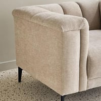 كنبة مفردة أفينزا بمساند ذراعين قماش لون بيج بارجل...