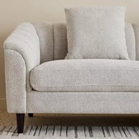 كنبة سيرينا بـ3 مقاعد مع وسادتين قماش بوكلية لون ر...