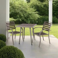 طقم جلسة خارجية ڤينتورا 3قطع طاولة و كرسيين صلب مع...