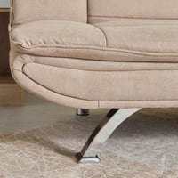 كنبة سرير 3 مقاعد من جويفول قواعد معدن لون بيج مقا...