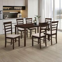 طقم سفرة 6 مقاعد لون بني من نمارق – تصميم يعكس فخا...