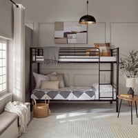 سرير فردي قابل للتحول بطابقين لون أسود من فانيلا -...