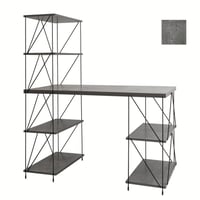 طاولة مكتبية مودرن مع 5 رفوف خشب تصميم مفتوح ليتشي...