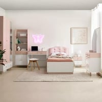 سرير فردي بلوح رأسي منجد من نوفيا- 90x200 سم