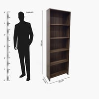 وحدة تخزين أجاتا جاز 5 رفوف خشب هندسي لون بني مقاس...