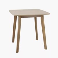 طقم طاولة سفرة خشب مطّاط بيج مع 2 كراسي قماش رمادي...