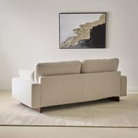 كنبة قماش 3 مقاعد مع وسادتين للخصر ووسادتين للرأس...