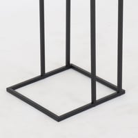 طاولة خدمة إلورا بسطح خشب و قاعدة معدن مقاس 28x28x...