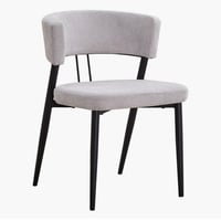 كرسي طعام فابيو ران لون رمادي بارجل معدن