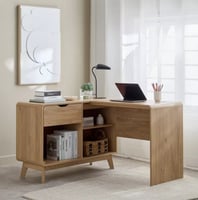 مكتب زاوية عملي مع درج تخزين – نورديكا