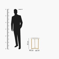 طاولة جانبية بسطح من الرخام الأصلي - ويلو