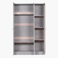 خزانة ملابس 3 أبواب 5 رفوف بمرآة من نوريفنا