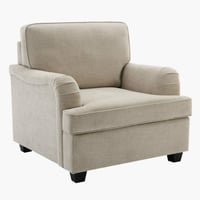 كرسي قماش بمساند ذراعين لون بيج من كاليفورنيا إن ا...