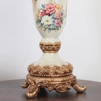 شمعدان لطافة ريزن باللمسه الايطالية ذهبية لامعة وب...