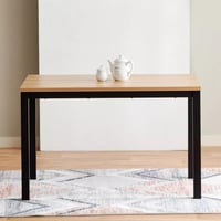 طقم طاولة سفرة ل4 مقاعد من الخشب الصلب و قاعدة معد...