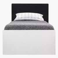 سرير فردي ذكي بلوح رأسي بمساحة تخزين ودرجين من جيم...