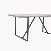 طقم طاولة سفرة مستطيلة من خشب هندسي مع 6 كراسي قما...