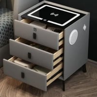 كومودينو اليكسا الذكية بأدراج من الخشب لون رمادي م...