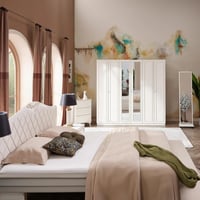 دولاب ملابس إليزابيث خشب 6 أبواب مع مرايا مقاس 210...