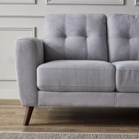 كنبة مقعدين كتان لون رمادي من دوفر