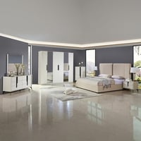 دولاب ملابس غراندورا خشب 6 أبواب بزجاج شفاف مقاس 2...