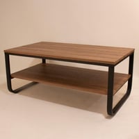 طاولة قهوة تارڤا خشب 2 دور لون خشبي مقاس 110x60x45...