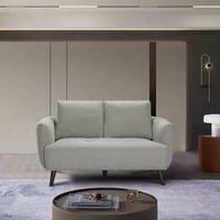 كنبة سوريلا مقعدين قماش لون رمادي بارجل خشب زان لو...