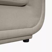 كنبة تورينو قماش شانيل ناعم لون كريمي 3 مقاعد مع 3...