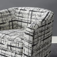 كرسي يمفرد موريس قماش بوكليه لون ابيض و اسود