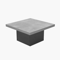 طاولة قهوة مينڤورا مربع خشب هندسي سطح رمادي و قاعد...