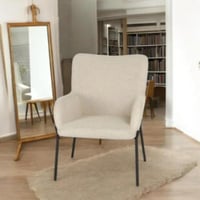 كرسي طعام دونا قماش بوكلية متعدد الاوان بارجل معدن...