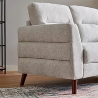 كنبة رافيلّو مقعدين قماش بوكلية لون رمادي فاتح بار...