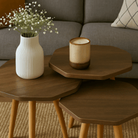 طقم طاولات خدمة خشب أفيستا