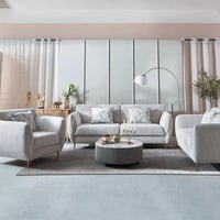 طقم كنب فيونارا كرسي بمساند ذراعين كنبة 3 مقاعد و...