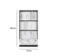 وحدة رفوف مكتبية 3 أدوار مقسمة مع درج تخزين خشب ما...