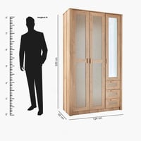 دولاب ملابس چاڤا خشب ب 3 أبواب و3 أدراج ومرايا مقا...